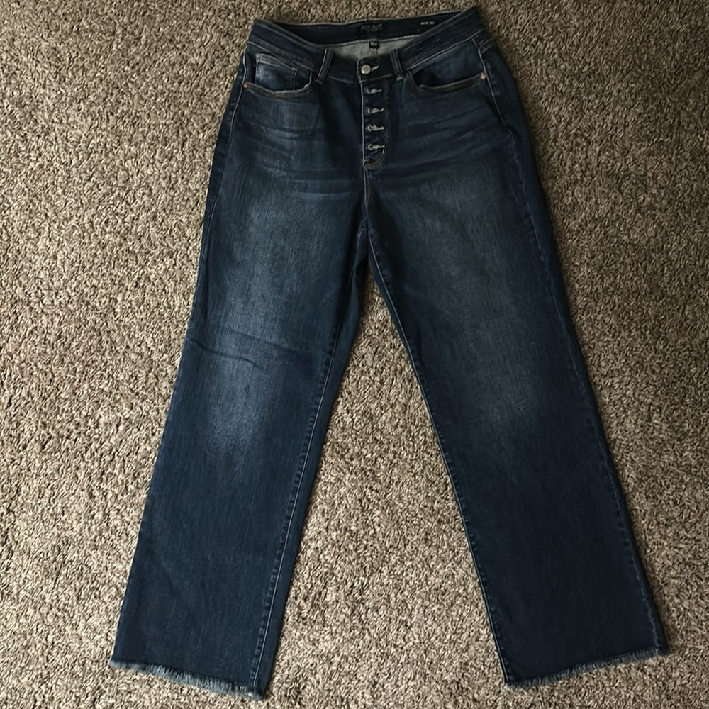 Judy blue button fly wide leg